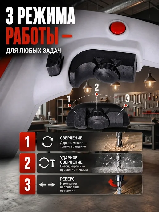 Дрель электрическая от сети ударная ДУ-15/850 — фото 4
