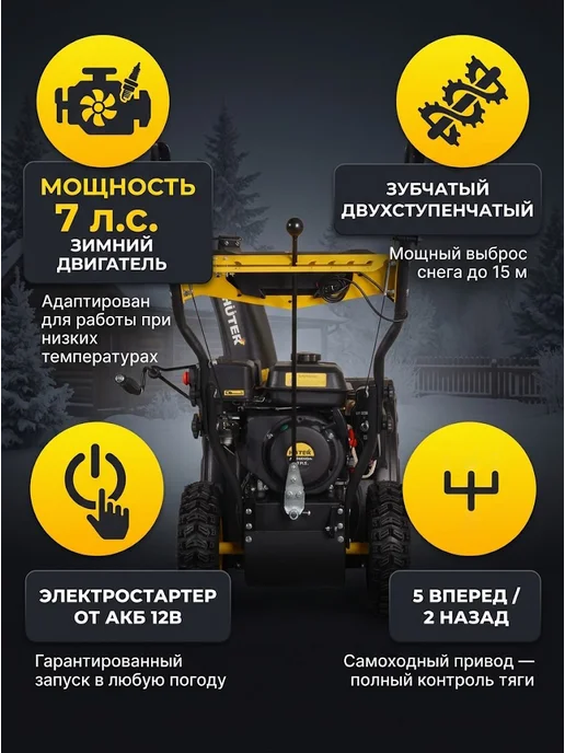 Бензиновый снегоуборщик самоходный SGC 7.0 — фото 2