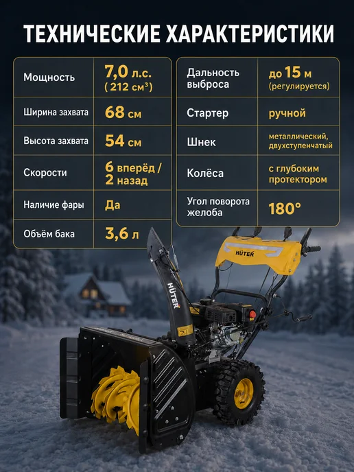 Снегоуборщик бензиновый самоходный 4100LX — фото 4