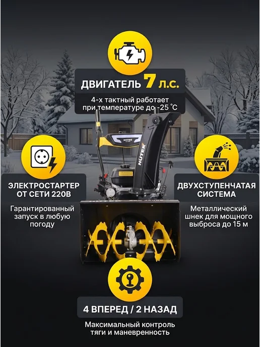 Снегоуборщик бензиновый самоходный SGC 4000E — фото 2
