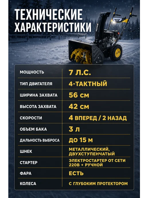Снегоуборщик бензиновый самоходный SGC 4000E — фото 4