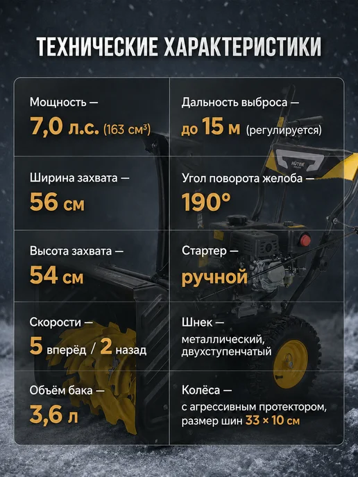 Снегоуборщик бензиновый самоходный SGC 4100 — фото 4