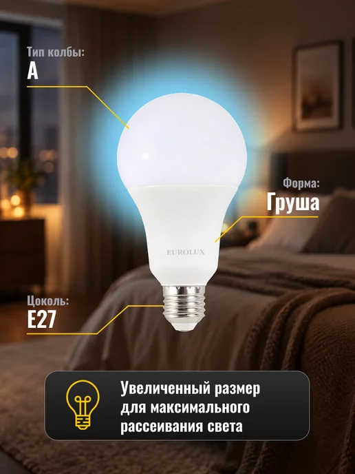 Лампа светодиодная энергосберегающая E27 холодный свет — фото 4