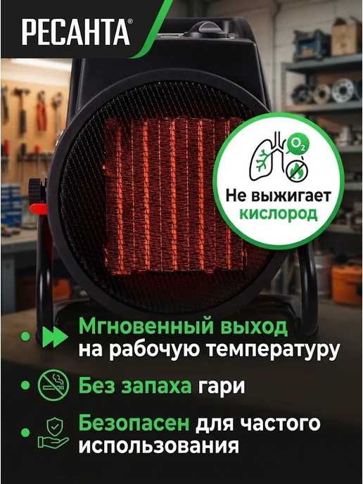 Пушка тепловая электрическая для дома ТЭПК-3К — фото 3
