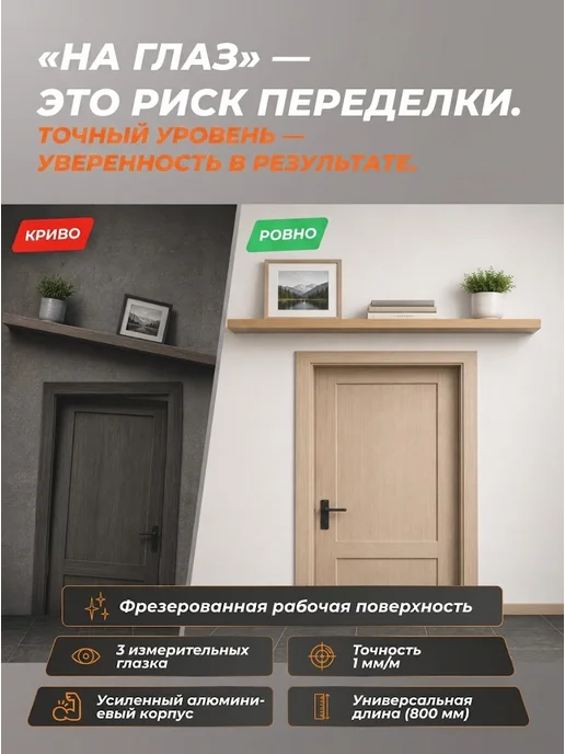 Уровень строительный 800 мм — фото 2
