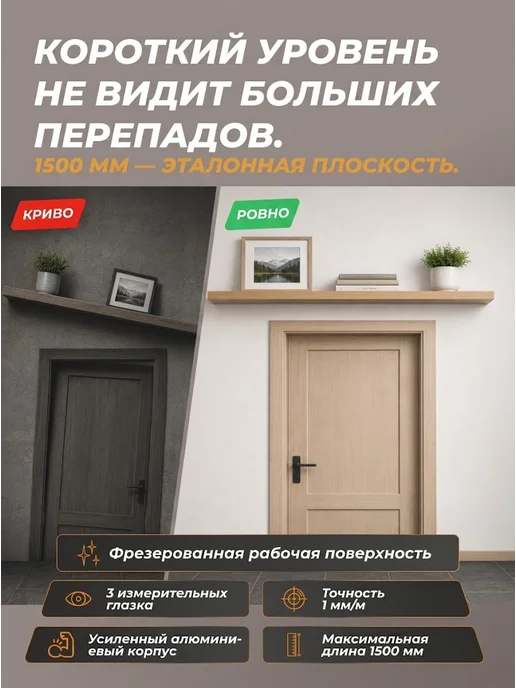Уровень строительный 1,5 метра — фото 2