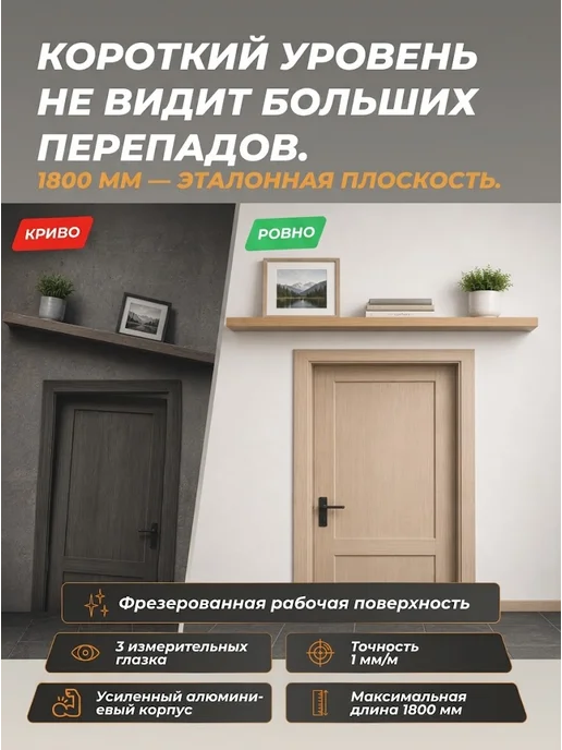 Уровень строительный 1,8 м — фото 2