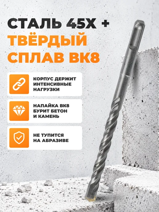 Бур по бетону 10 мм — фото 2