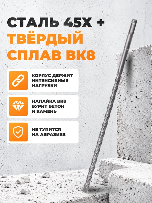 Бур по бетону 10 мм — фото 2