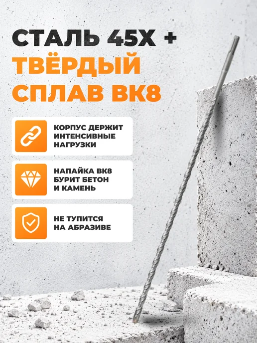 Бур по бетону 10 мм — фото 2