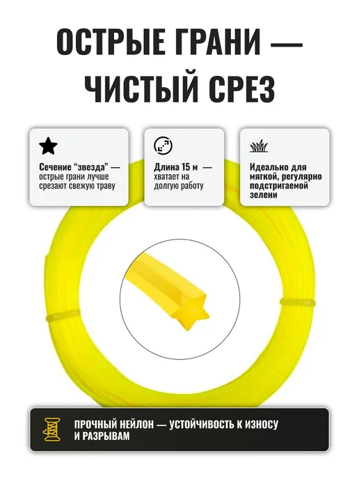 Леска для триммера 2 мм S2015 — фото 2
