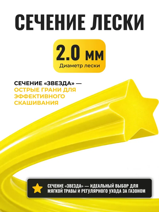 Леска для триммера 2 мм S2015 — фото 3