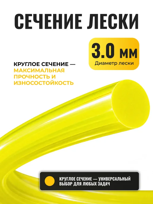 Леска для триммера 3 мм R3012 — фото 3