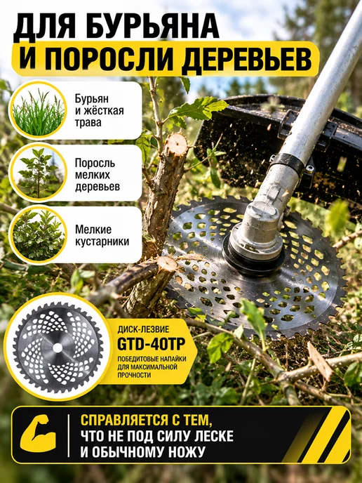 Диск для триммера GTD-40TP 255 мм — фото 3