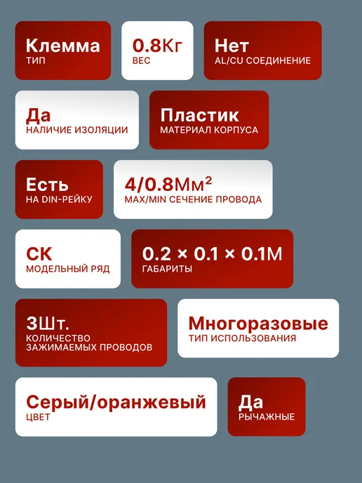 Клемма соединительная для проводов 20 шт — фото 2