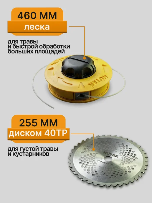 Триммер бензиновый для травы мощный GGT-2500ТA — фото 3